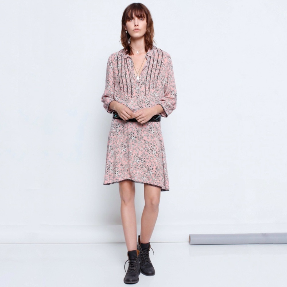 ZADIG & VOLTAIRE Raspail Print Fleurs Floral Dress, Size Small